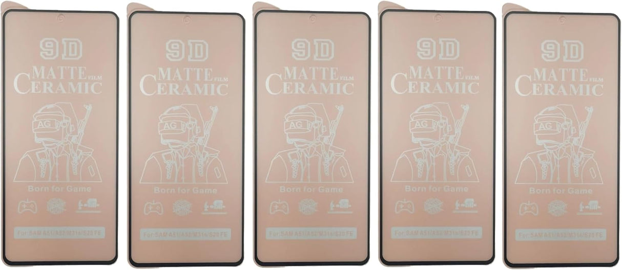 Five matte ceramic screen protectors.