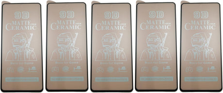 Five matte ceramic screen protectors.