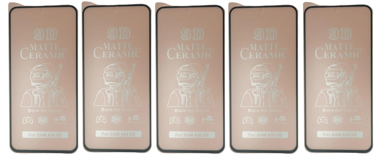 Five matte ceramic screen protectors.