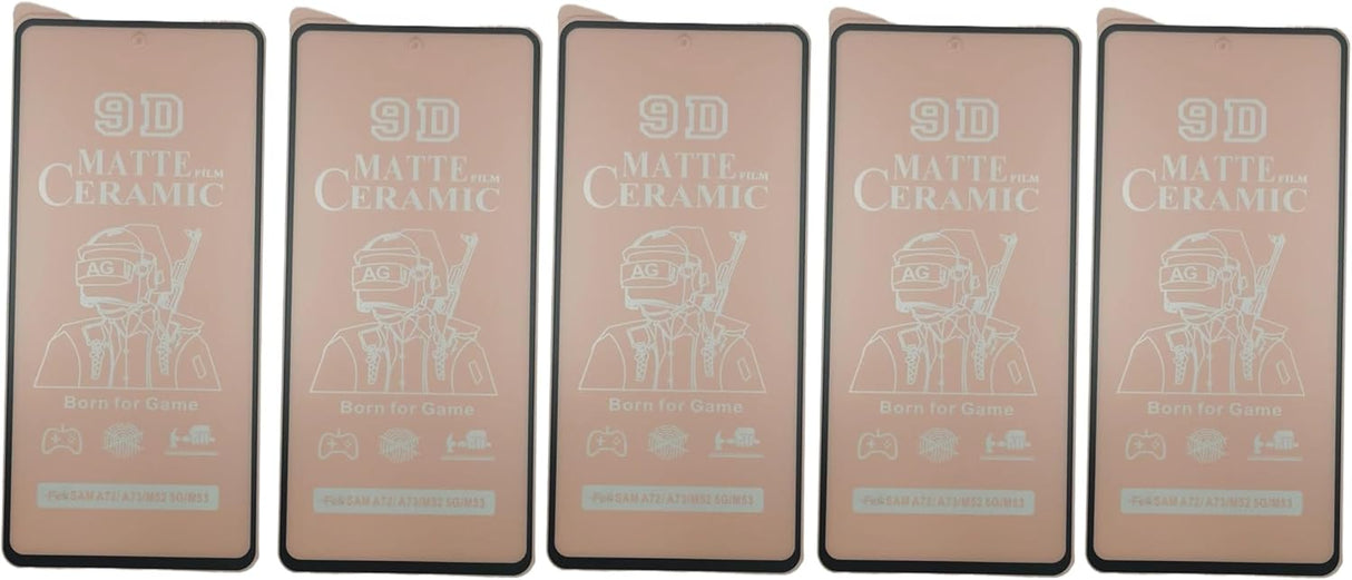 Five matte ceramic screen protectors.