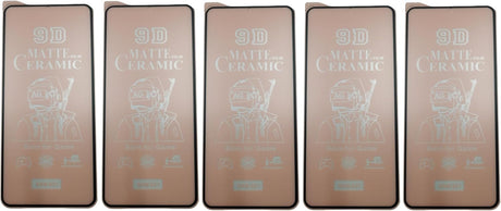 Five matte ceramic screen protectors.