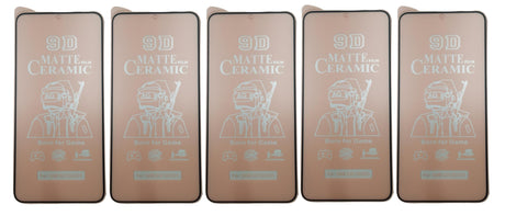 Five matte ceramic screen protectors.