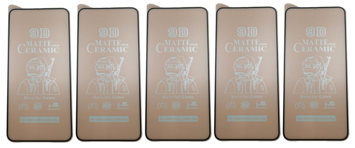 Five matte ceramic screen protectors.