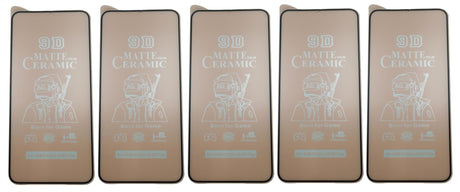 Five matte ceramic screen protectors.
