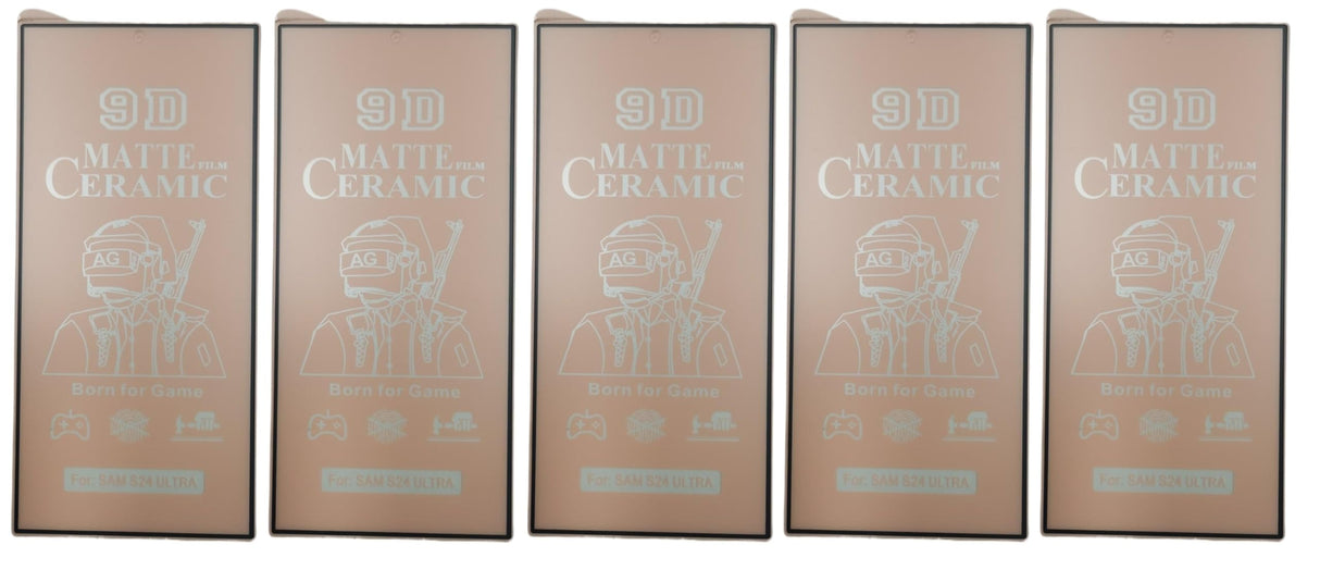 Five matte ceramic screen protectors.