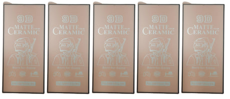 Five matte ceramic screen protectors.