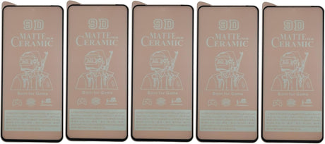 Five matte ceramic screen protectors.