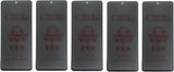 Five matte ceramic screen protectors for smartphones.