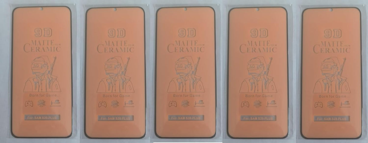 Five orange-tinted screen protectors.