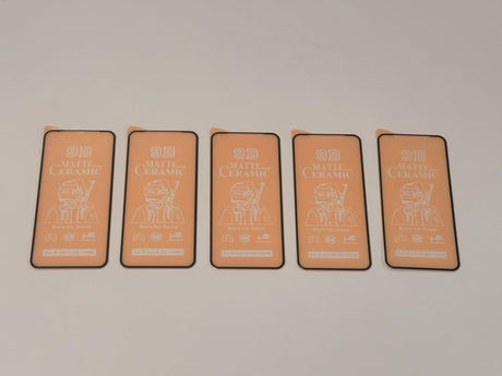 Five peach-colored phone screen protectors.