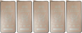 Five rectangular, metallic-looking bars.