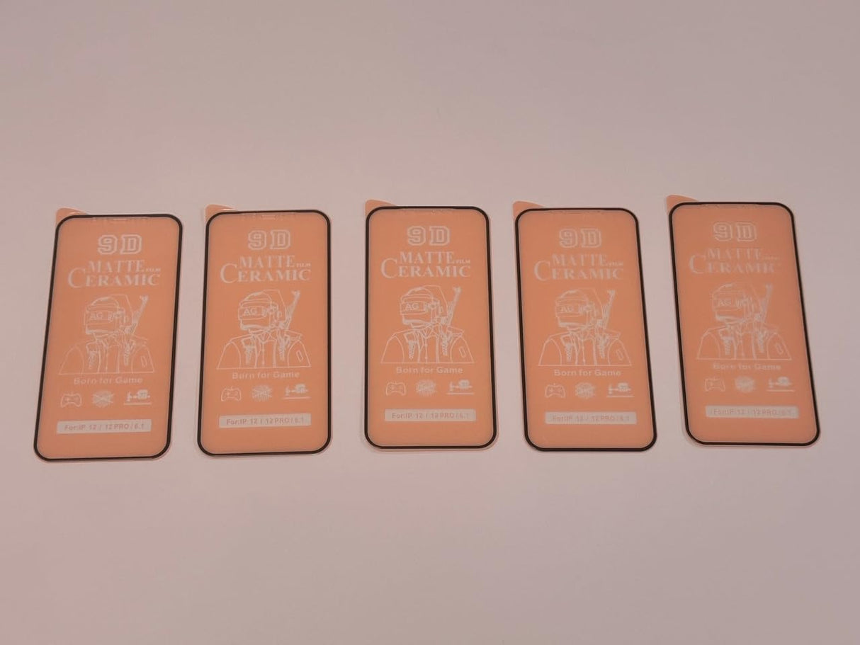 Five rectangular screen protectors.