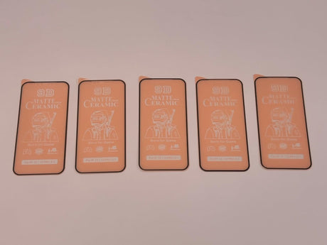Five rectangular screen protectors.
