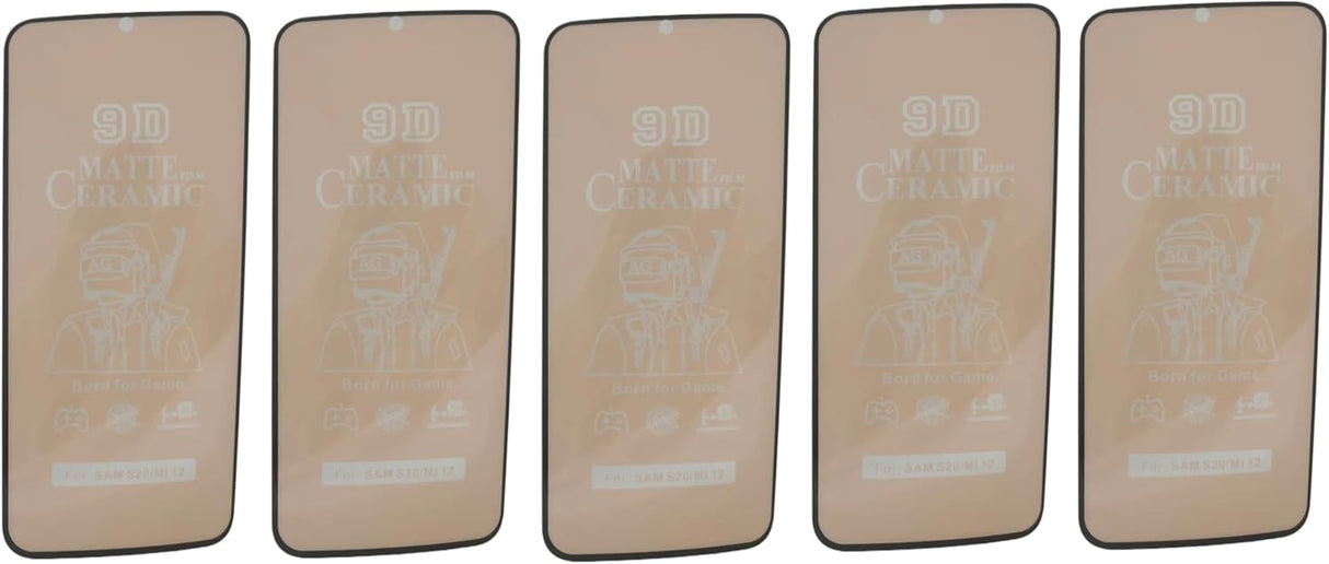 Five smartphone screen protectors.
