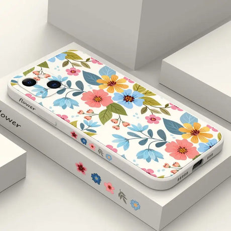 a phone case with flowers on it