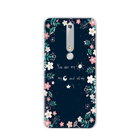 Floral-patterned phone case.