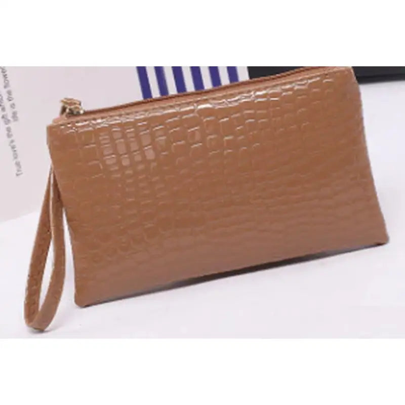 the new crocodile skin leather wallet bag