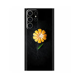 a flower on a black background phone case