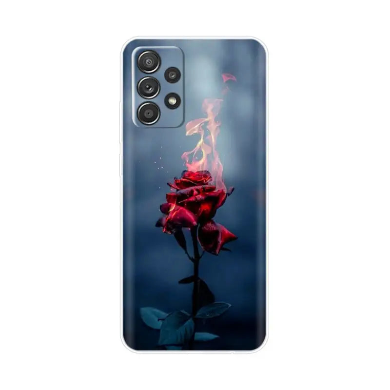 the flower is burning back cover for lg x