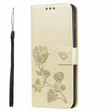 the flower pattern leather wallet case for samsung s9