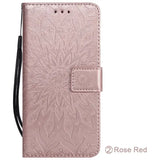 the flower pattern leather wallet case for iphone