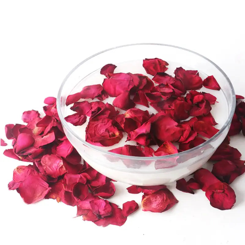 rose petals in a bowl