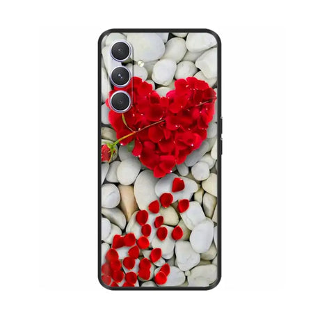 red flower and white pebbles for motorola z3