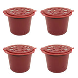 4 pack of red plastic strainer lids