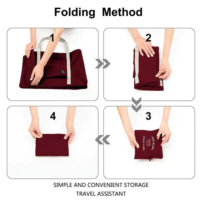 fold foldable travel toilet bag