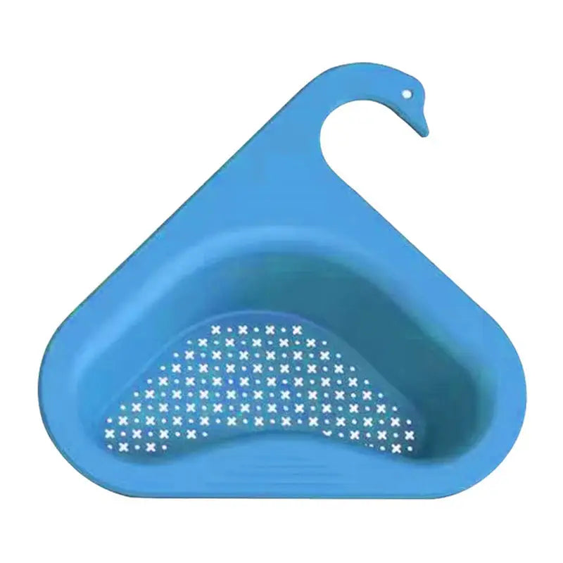 a blue plastic triangle shaped dish with stars