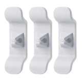 3 pack white plastic door handles