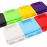 a set of four plastic card holders