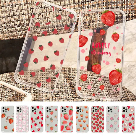 strawberry pattern phone case