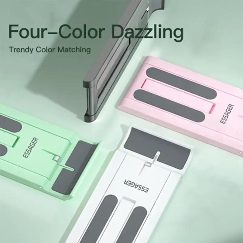 three color dazings are on a table with a green background