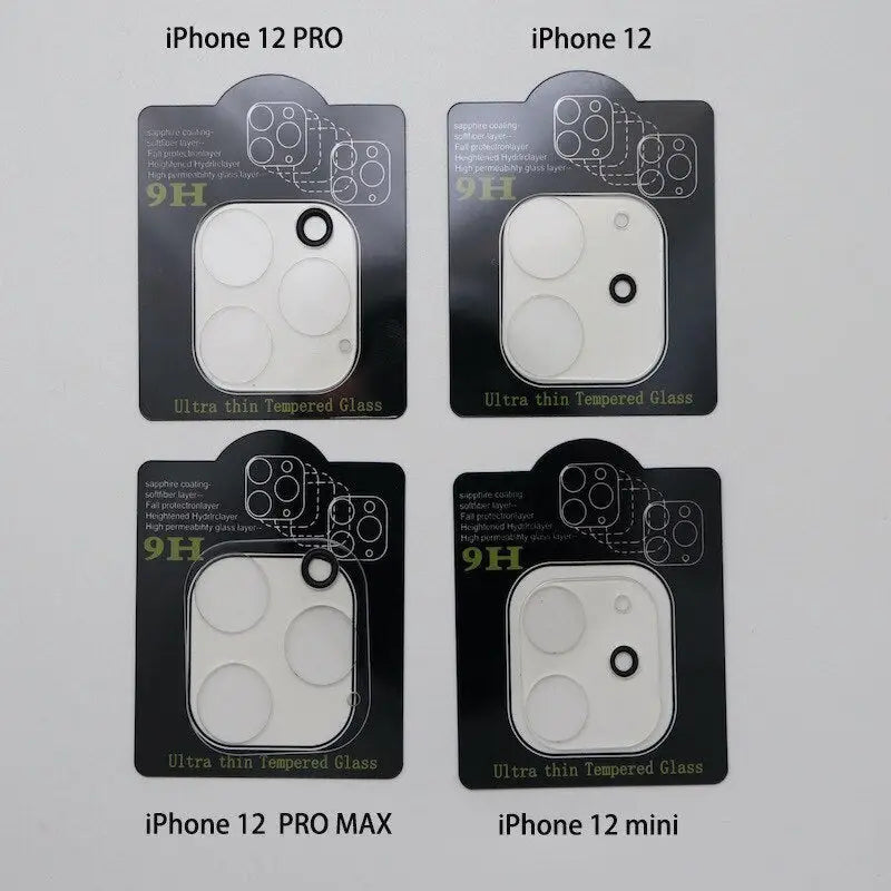 four iphones with different sizes and colors are shown in a package
