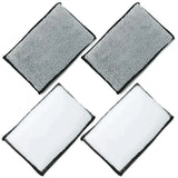 a set of four microfill cleaning pads with a white background