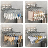 a rack with clothes hanging on it