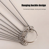 a set of four stainless steel chain necklaces