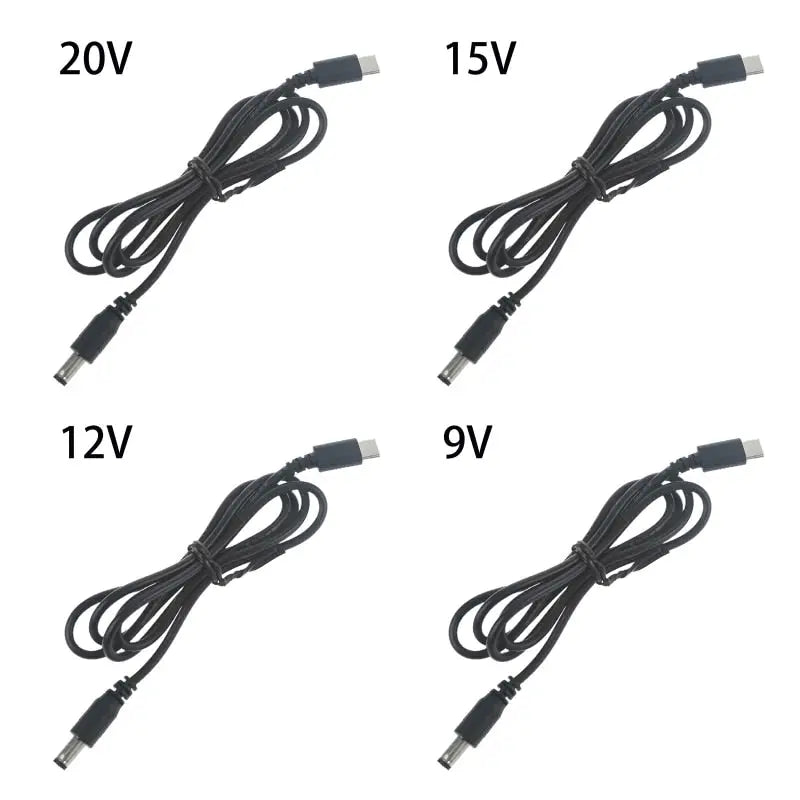 four different types of usb cables are shown in a row