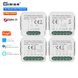 four different types of electronic switches with different types of wires