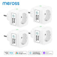 four different types of smart plugs with different logos