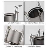 the four different views of the stainless steel pot holder