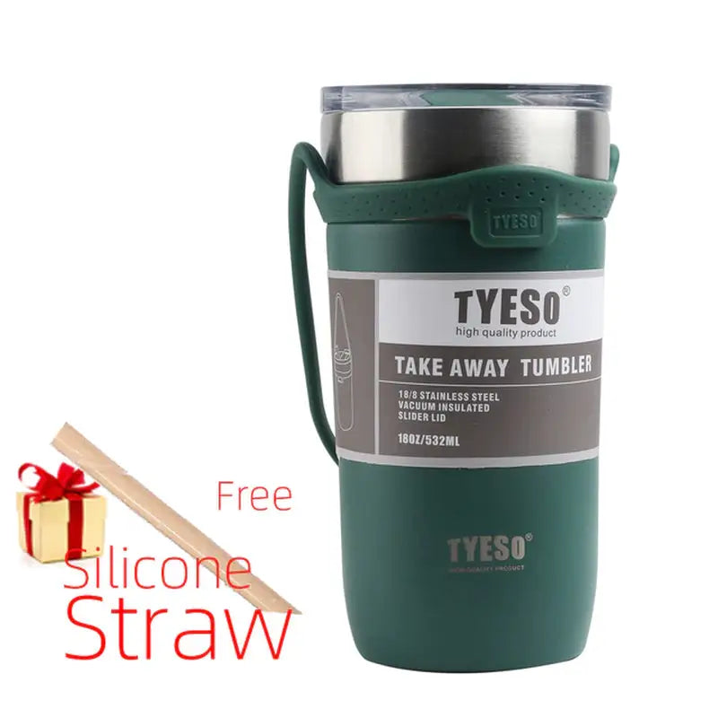 therme travel mug with a wooden handle and a wooden handle