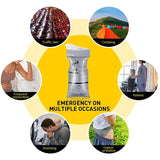 a close up of a bag of emergency supplies with many different pictures