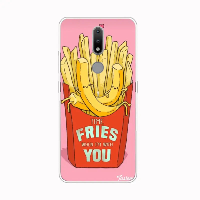 a phone case with fries on it