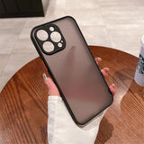 Luxury Shockproof Armor Matte Case For iPhone 15 14 13 12 11 Pro Max Plus Silicone Clear Hard PC Cover