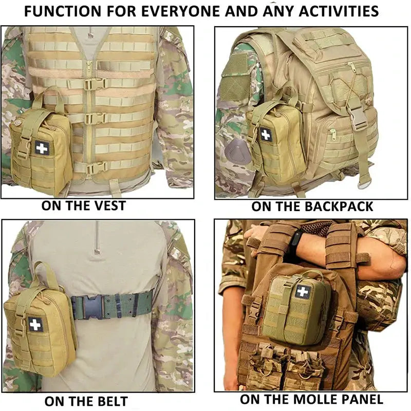 a col of four different types of tactical vests