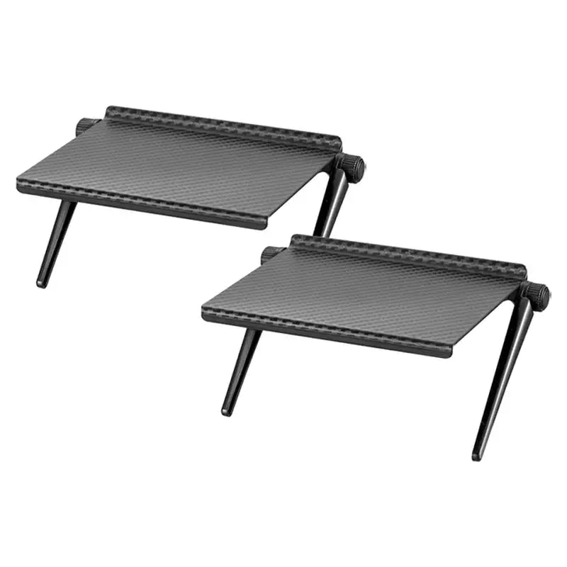 2 pcs black plastic desk shelf for laptop computer notebook