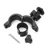 a pair of black aluminum clamps with screws