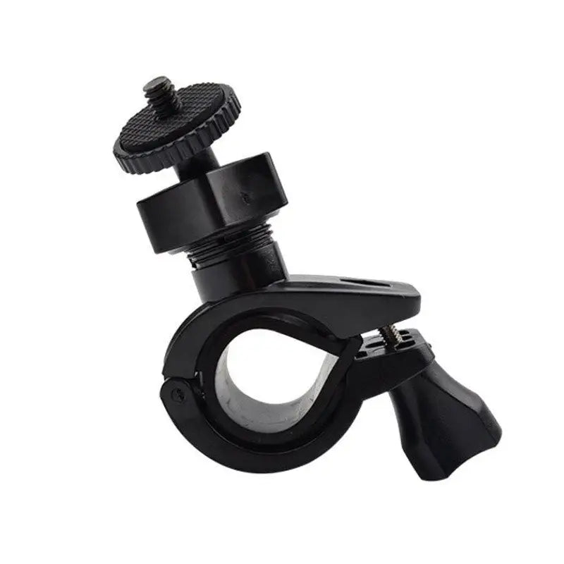 the black bike stem mount is mounted on a white background